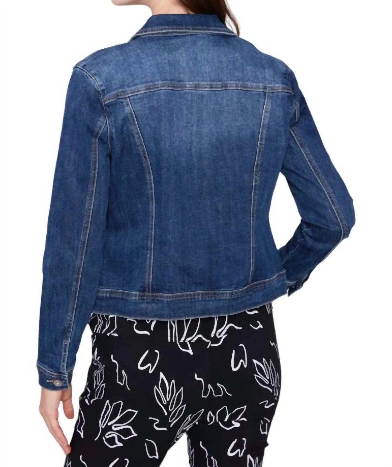 Stretch Denim Jacket In Indigo
