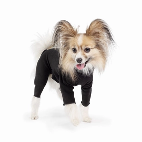 Stretch Fleece Onesie Dog Pajamas Black/Black dog underwear,dog diaper,pet undergarments