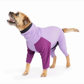 Stretch Fleece Onesie Dog Pajamas Lavender/Eggplant dog underwear,dog diaper,pet undergarments
