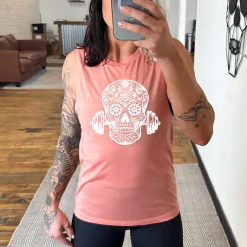 Sugar Barbell Skull Muscle Tank