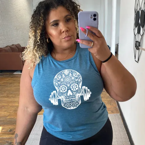 Sugar Barbell Skull Muscle Tank