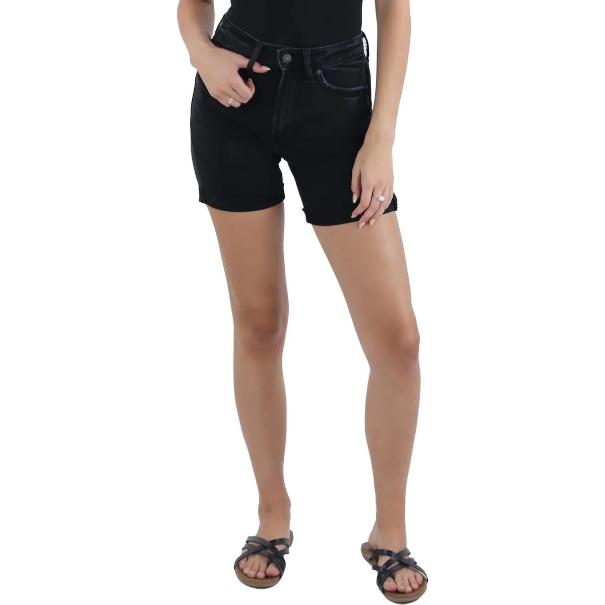 Sure Thing Womens High Rise Universal Fit Denim Shorts