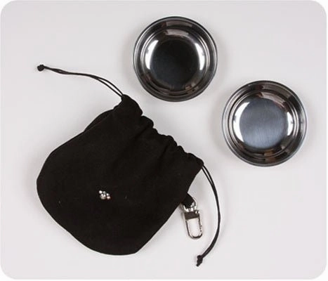 Susan Lanci Black Travel Pouch treat storage jar,dog treat container,pet snack jar