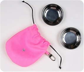 Susan Lanci Perfect Pink Travel Pouch treat storage jar,dog treat container,pet snack jar