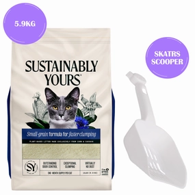 Sustainably Yours Multi Cat Plus Unscented Small Granules Cat Litter cat waste,cat garbage bin,cat waste disposal