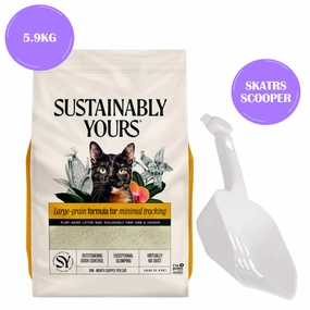 Sustainably Yours Multi Cat Unscented Large Grains Cat Litter cat waste,cat garbage bin,cat waste disposal