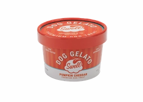 Swell Dog Frozen Gelato - Pumpkin Cheddar 4.5oz resealable cup stainless steel bowl,metal pet feeder,steel water dish