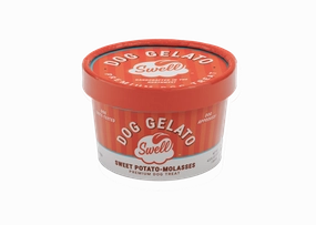 Swell Dog Frozen Gelato - Sweet Potato Molasses 4.5oz resealable cup stainless steel bowl,metal pet feeder,steel water dish