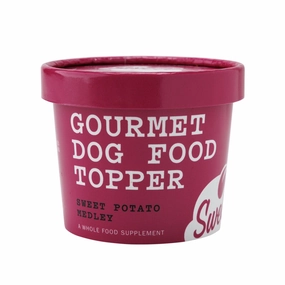 Swell Dog Frozen Gourmet Food Topper - Sweet Potato Medley 8oz resealable cup puppy food,chew toy for puppies,small dog treats