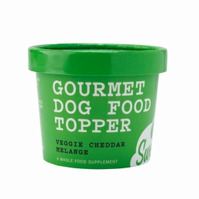 Swell Dog Frozen Gourmet Food Topper - Veggie Cheddar Melange 8oz resealable cup puppy food,chew toy for puppies,small dog treats