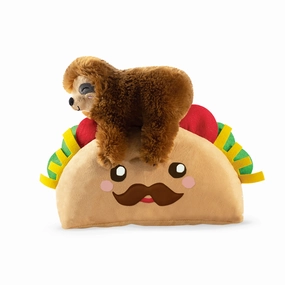 Taco Sloth, Dog Squeaky Plush toy wet cat food,canned cat food,gravy cat food