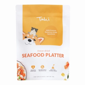 Taki Seafood Platter Freeze-Dried Treats For Cats & Dogs cat snacks catnip treats healthy cat food cat reward treats low calorie cat food
