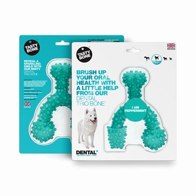 Tasty Bone Nylon Trio Peppermint Dog Toy puppy car seat,dog car harness,travel dog crate