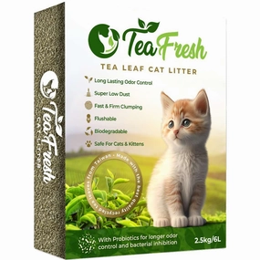 TeaFresh Tea Leaf Cat Litter 2.5kg clumping cat litter,natural cat litter,dust free cat litter