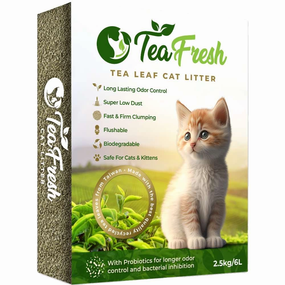 TeaFresh Tea Leaf Cat Litter 2.5kg clumping cat litter,natural cat litter,dust free cat litter