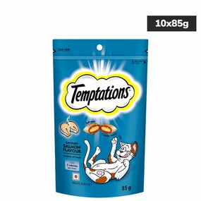 Temptations Savoury Salmon Flavour Cat Treats crunchy cat treat,crispy cat snack,dry cat treat