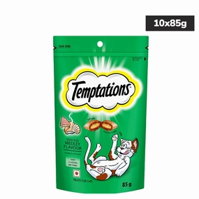 Temptations Seafood Medley Flavour Cat Treats crunchy cat treat,crispy cat snack,dry cat treat