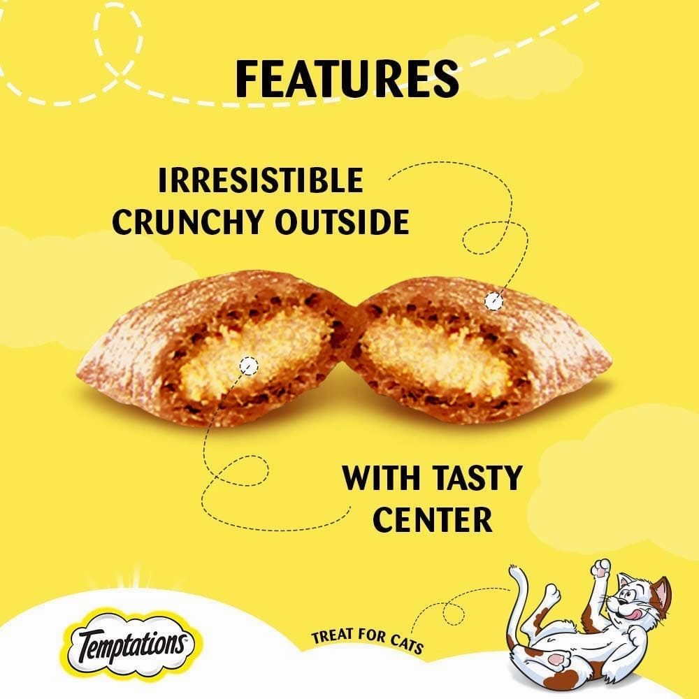 Temptations Tasty Chicken, Savoury Salmon and Seafood Medley Flavour Cat Treats Combo