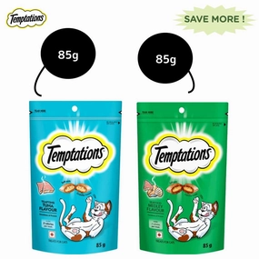 Temptations Tempting Tuna and Seafood Medley Flavour Cat Treats Combo crunchy cat treat,crispy cat snack,dry cat treat