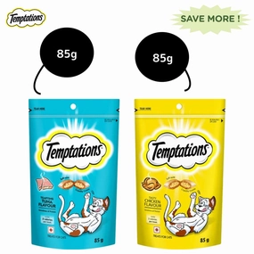 Temptations Tempting Tuna and Tasty Chicken Flavour Cat Treats Combo crunchy cat treat,crispy cat snack,dry cat treat