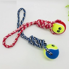 Tennis cotton rope knot - 33cm durable dog toy,rope chew toy,interactive dog toy