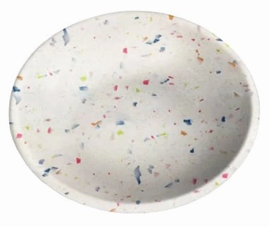 Terrazzo Brights Saucer cat food bowl,cat feeder,elevated cat dish