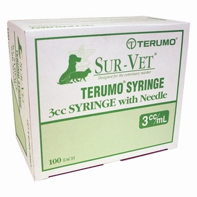 Terumo SUR-VET Luer Slip Syringe with Needle, 100 count soft chew treat,chewy dog snacks,tender bites for dogs