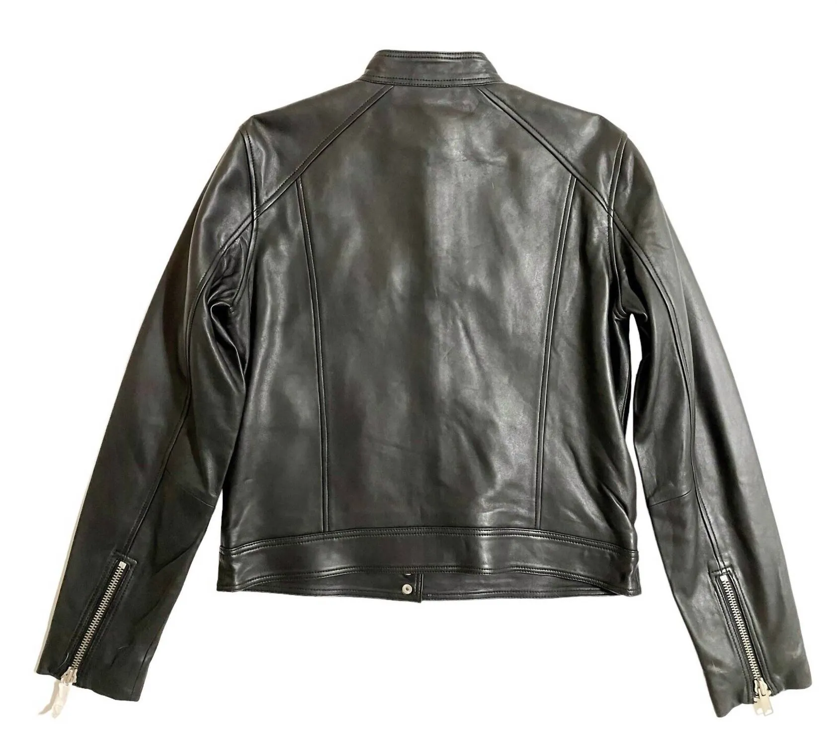 The Biker Leather Jacket In Black