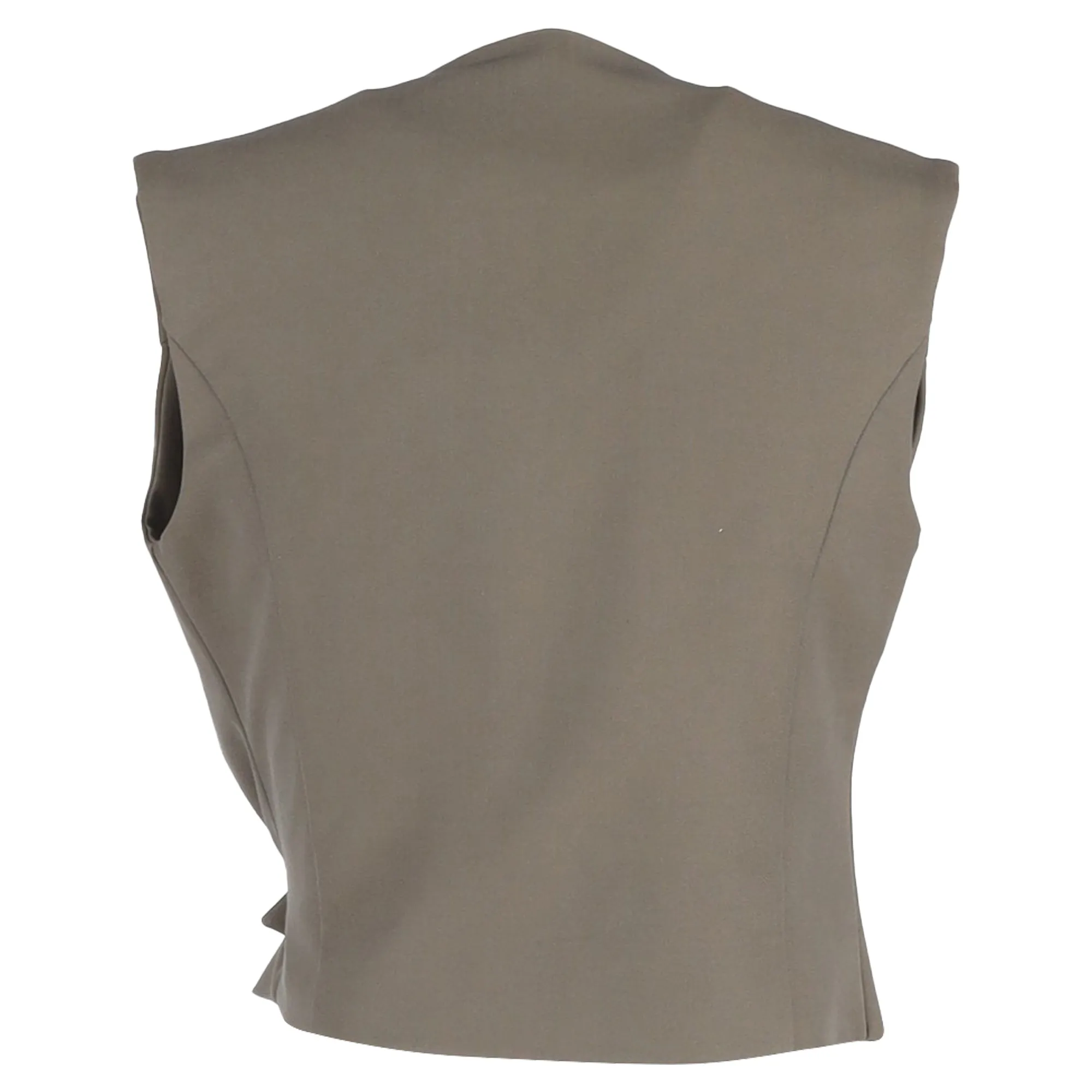 The Frankie Shop Maesa Cross Vest in Olive Polyester