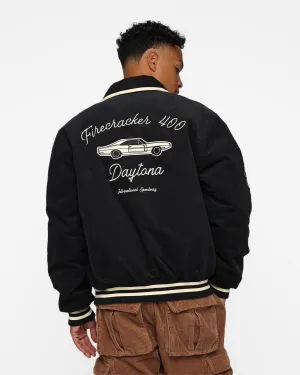 The New Establishment X Nascar Firecracker 60's Cord Racer Jacket Black