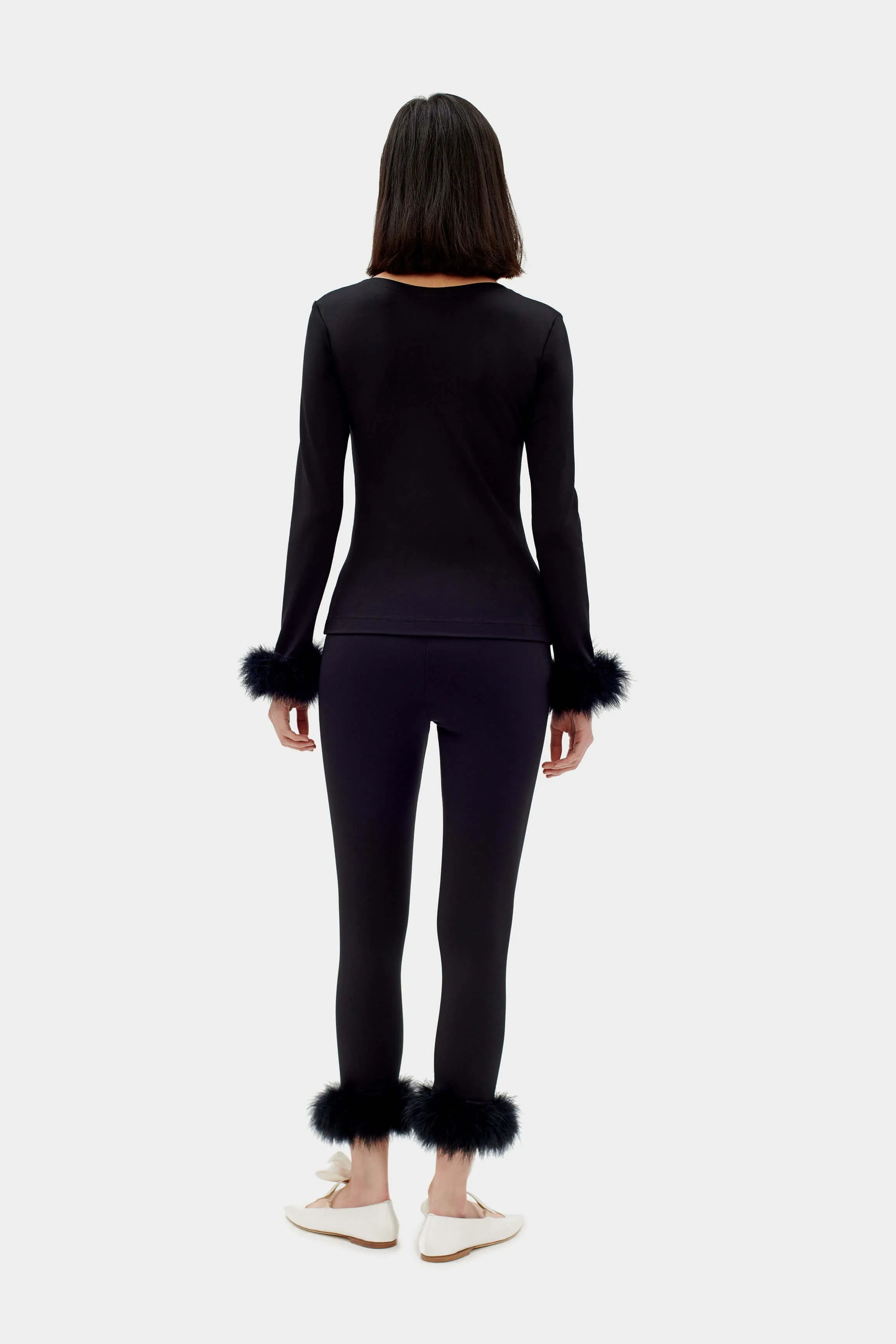 The Weekend Chic Set with Leggings in Black