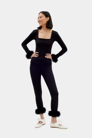 The Weekend Chic Set with Leggings in Black