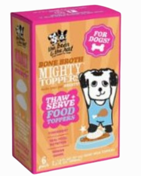 The Bear & The Rat Frozen Bone Broth Mighty Toppers 6pk stainless steel bowl,metal pet feeder,steel water dish