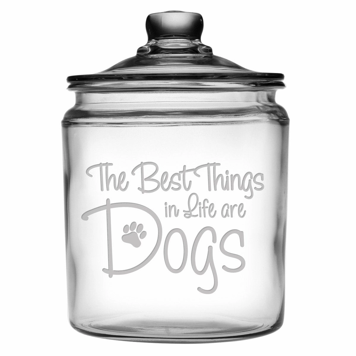 The Best Things In Life Glass Dog Treat Jar pet apparel,dog hoodie,fashionable pet wear