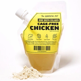 The Grateful Pet Cage-Free Chicken Frozen Bone Broth Collagen 240ml raw pet food,frozen meat dog,raw feeding dog