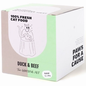 The Grateful Pet Raw Duck & Beef Frozen Cat Food 1.02kg cat snacks catnip treats healthy cat food cat reward treats low calorie cat food