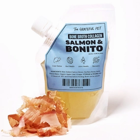 The Grateful Pet Salmon Bonito Frozen Bone Broth Collagen 240ml raw pet food,frozen meat dog,raw feeding dog