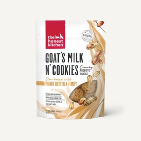 The Honest Kitchen Biscuit Dog Treats Goat's Milk N' Cookies Peanut Butter & Honey 8oz Bag dog biscuit treats,crunchy dog snacks,dog cookies