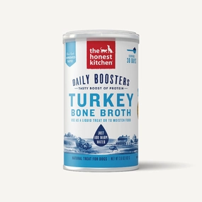 The Honest Kitchen Daily Boosters - Instant Bone Broth Turkey & Turmeric 3.6oz Canister puppy food,chew toy for puppies,small dog treats