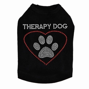Therapy Dog Rhinestones Tank- Many Colors treat storage jar,dog treat container,pet snack jar