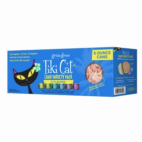 Tiki Cat Wet Cat Food Luau Variety Pack 6oz Cans 8 Pack grain free wet cat food,senior cat wet food,cat pt
