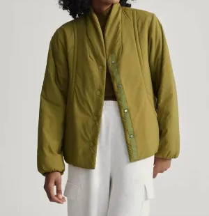 Tilley Light Padded Jacket In Green Moss