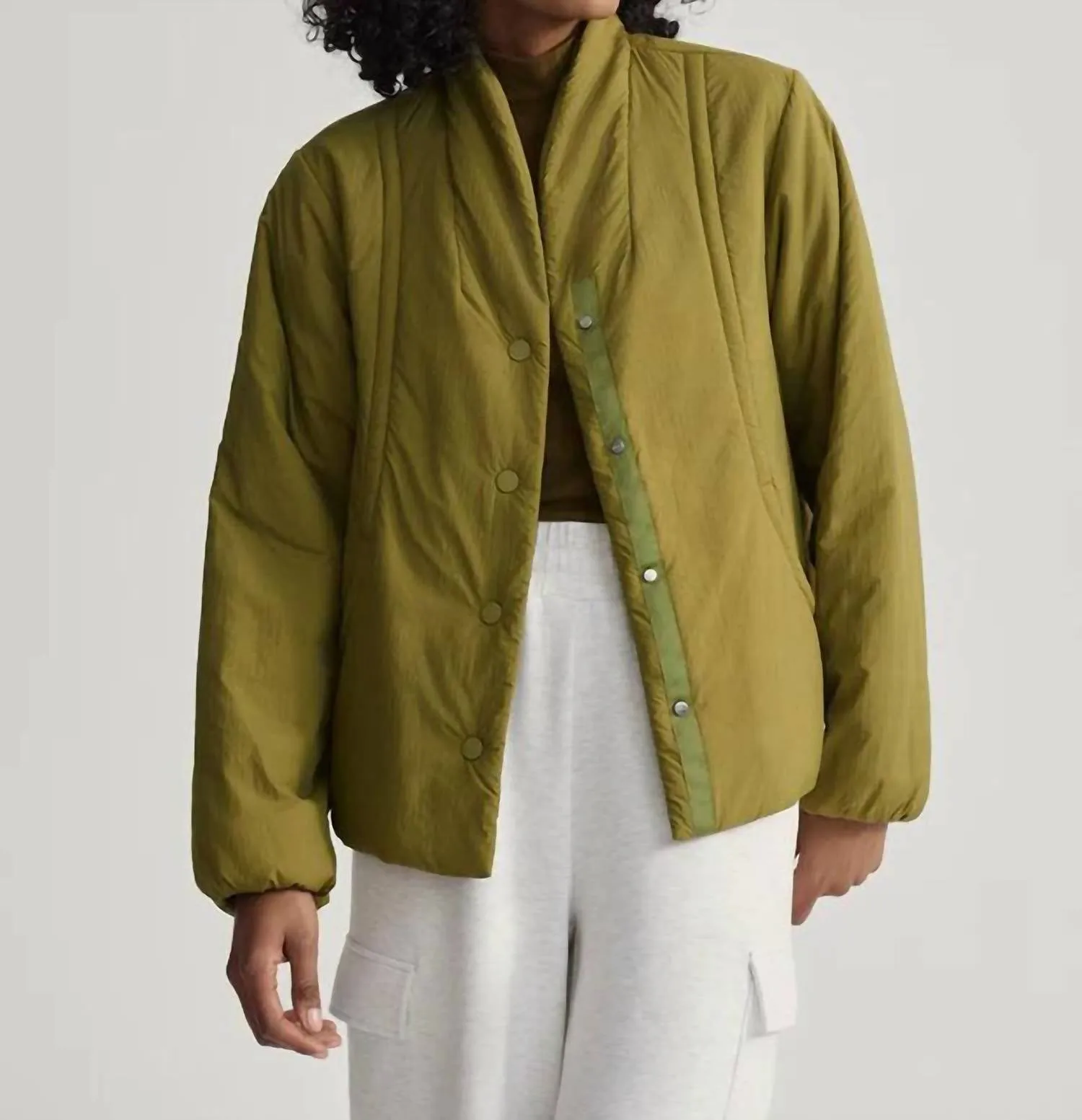 Tilley Light Padded Jacket In Green Moss
