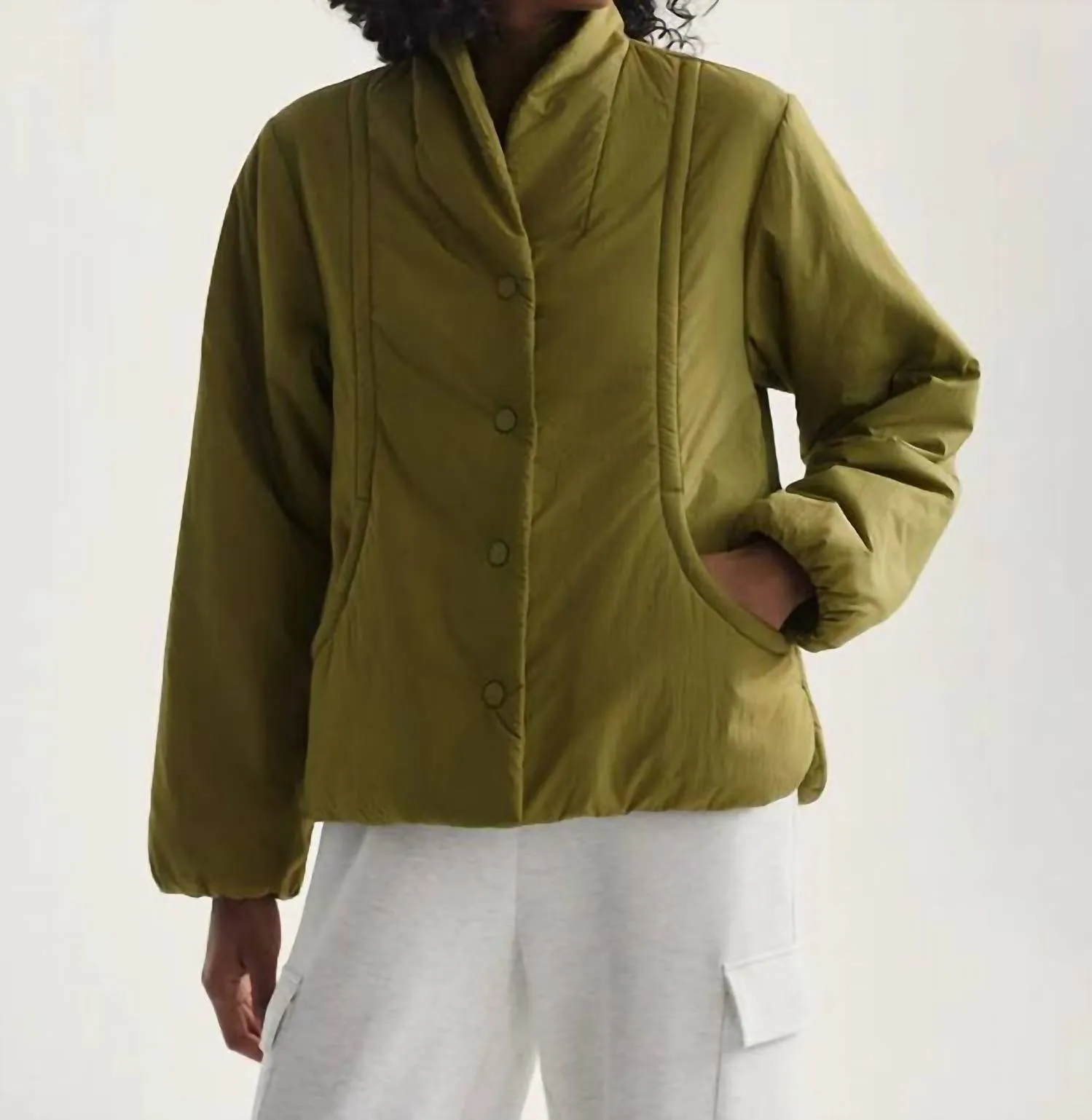Tilley Light Padded Jacket In Green Moss