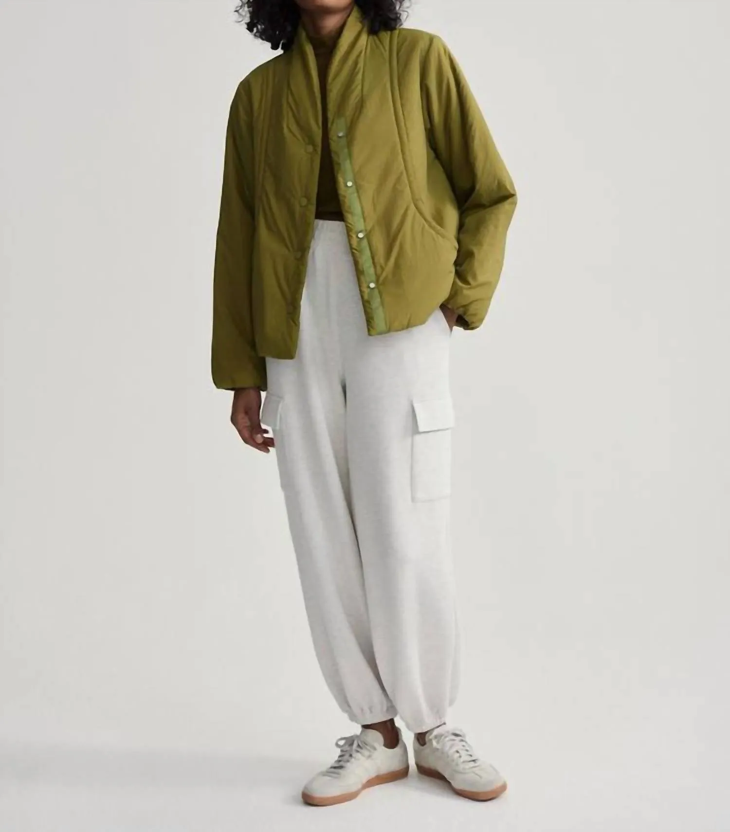 Tilley Light Padded Jacket In Green Moss