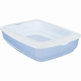 Trixie Brisko Litter Tray with Rim for Cats (Blue) covered litter box,cat toilet,self cleaning litter box