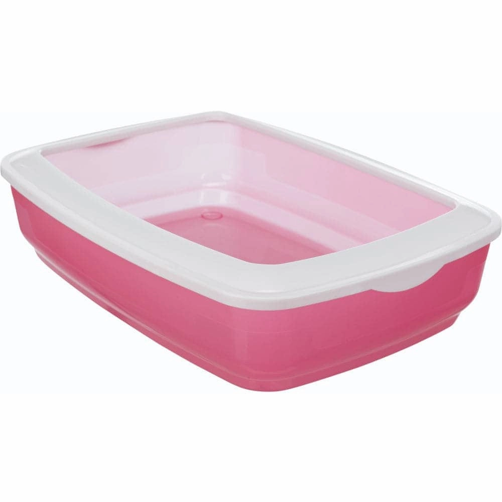 Trixie Brisko Litter Tray with Rim for Cats (Pink) covered litter box,cat toilet,self cleaning litter box