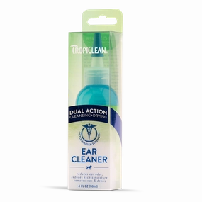 Tropiclean Dual Action Ear Cleaner for Pets 4oz food toppers for dogs,dog gravy,dog flavor boost
