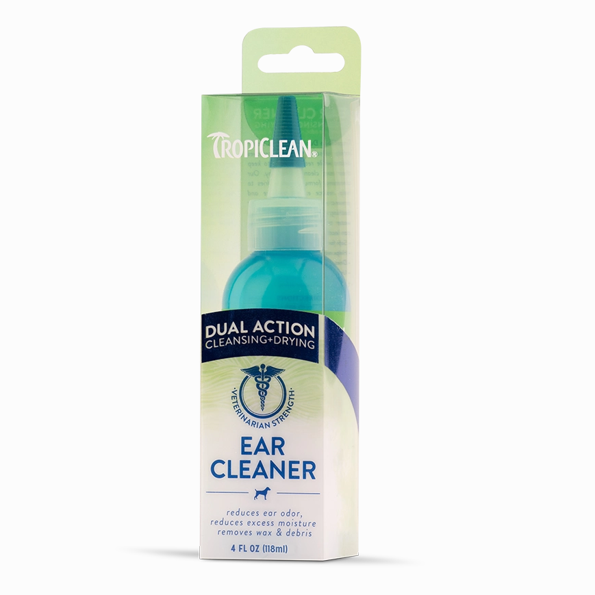 Tropiclean Dual Action Ear Cleaner for Pets 4oz food toppers for dogs,dog gravy,dog flavor boost
