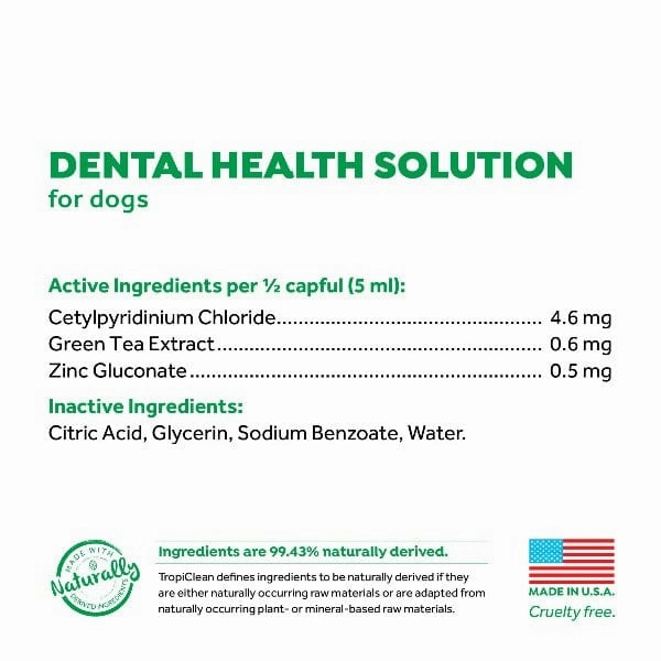 Tropiclean Fresh Breath Dental Health Solution Water Additive For Dogs